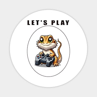 Bearded Dragon Dad Video Game Magnet